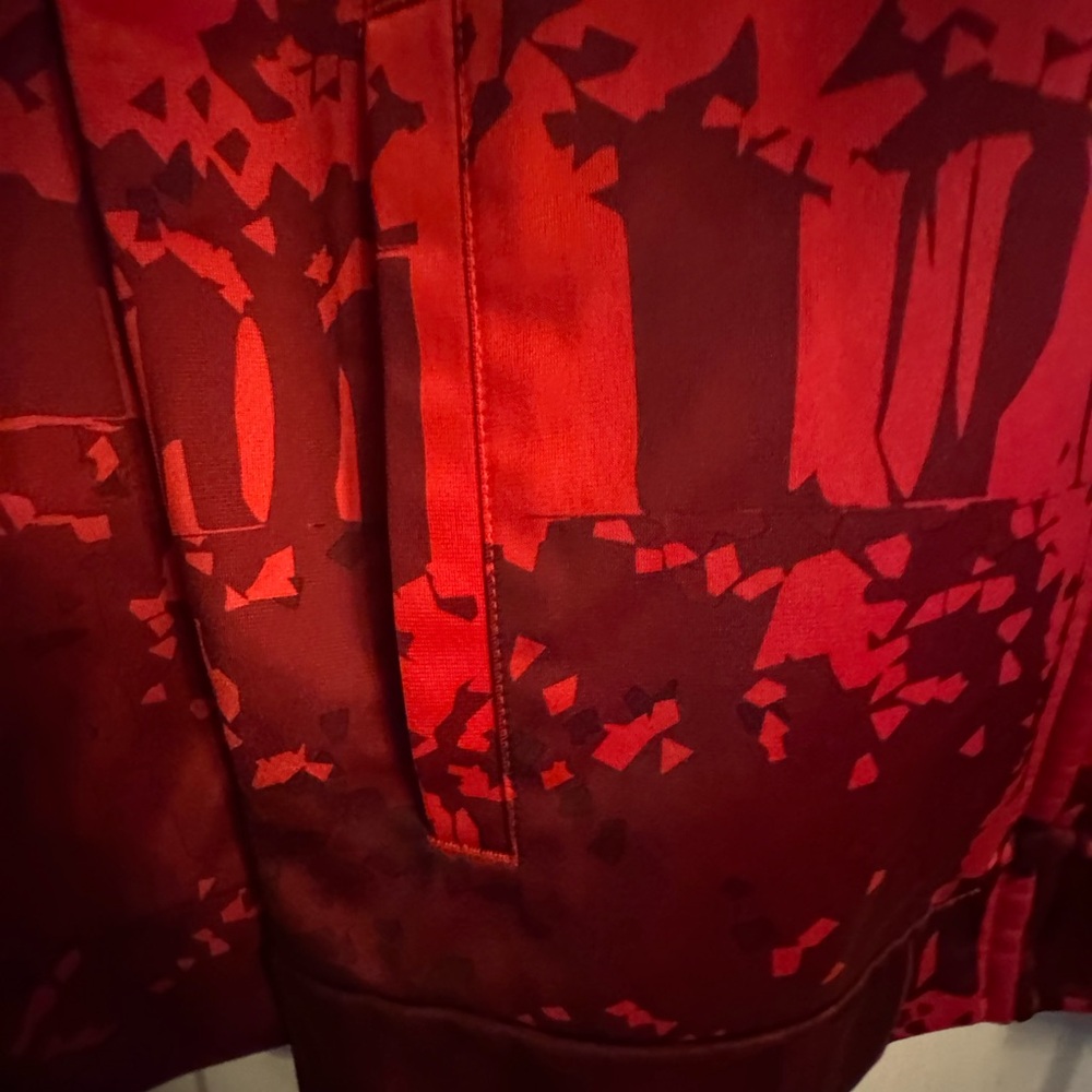 adidas Red Patterned Track Jacket - Picture 7 of 7